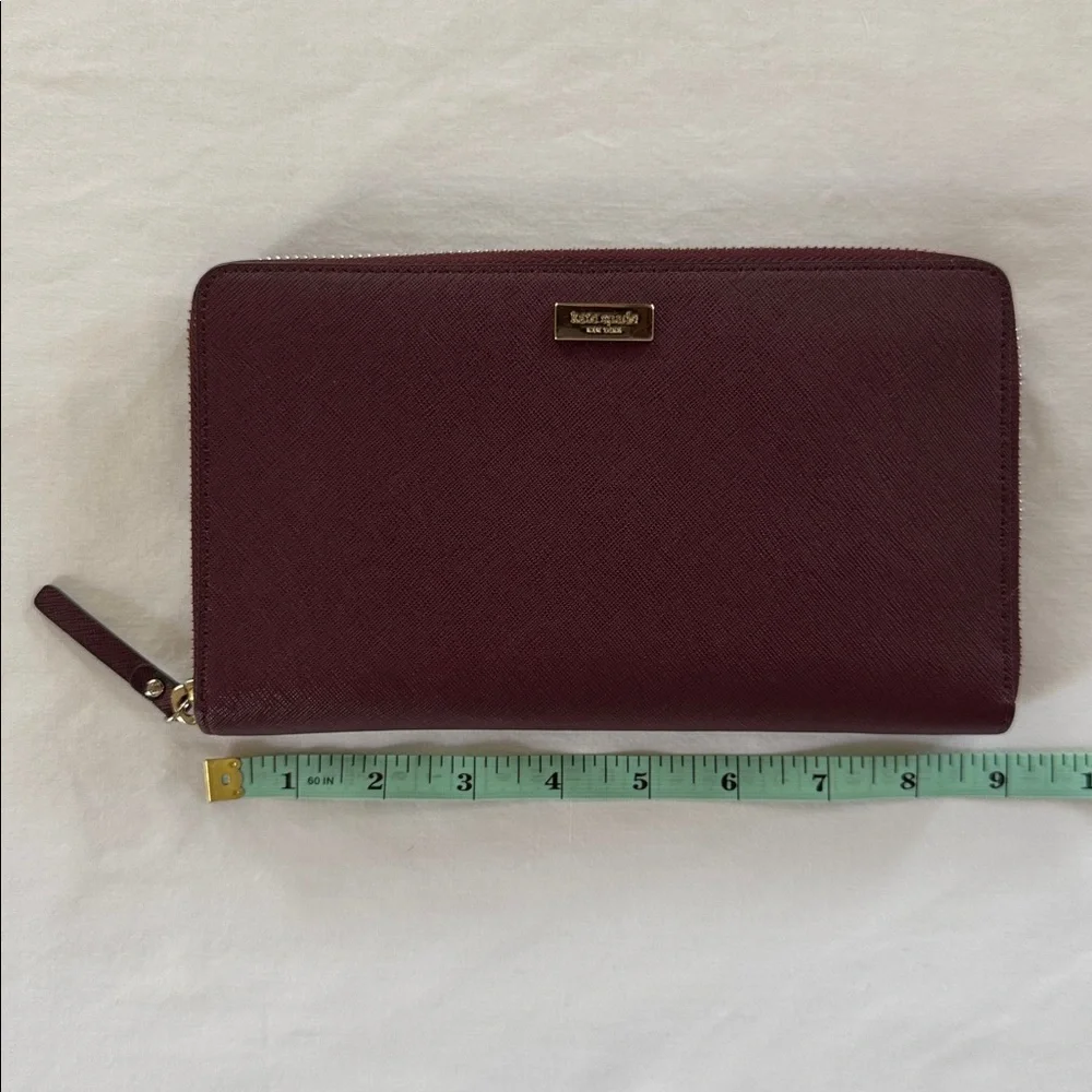 Kate Spade Wallet, Laurel Way Kaden in Cherrywood, Full Zip